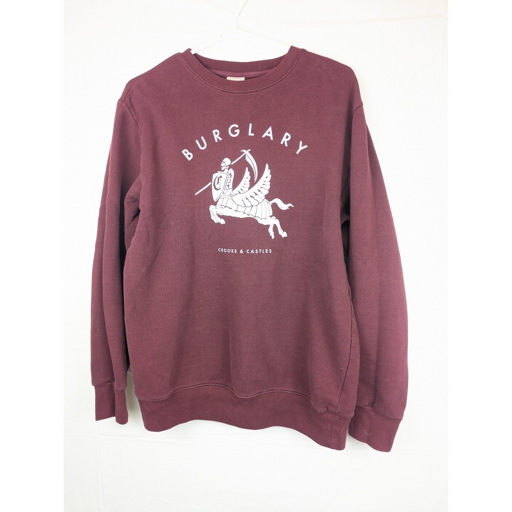 Crooks & Castles‎ Burglary Pegasus Graphic Sweatshirt Burgundy Men's M